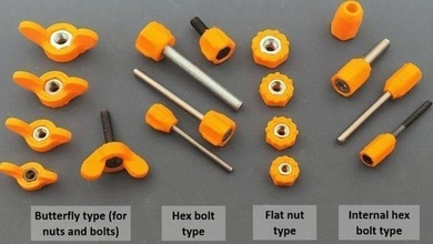 handles m3 m6 bolts screws industrial m5 m10 din nut tools hand hobby diy 3d print model - Mito3D
