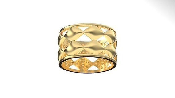 handmade band ring hand made gold jewelry precious shining art silver printable sterling engagem finger jewellery wedding cad fashion rings 3d print model - Mito3D