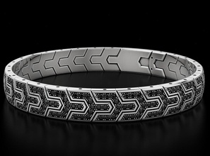 beau élégant bracelet hommes 569 3dprinted conception mode or d'or bijou bijoux impression imprimable prototypage argent bracelets 3d print model - Mito3D