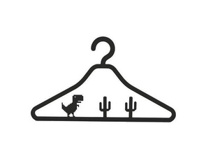hanger clothes dinosaurs cactus chrome dino fashion home house accessories 3d print model - Mito3D