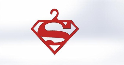 cintres vêtements Superman cintrespourvêtements bande dessinée super héros batman homme araignée cintre mode 3d print model - Mito3D