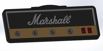colgando amperio 3d impresión modelo llave percha soporte máscara gancho in marshall guitarra casa decoración ciencia ficción cabello casco ventilador arte 3d print model - Mito3D