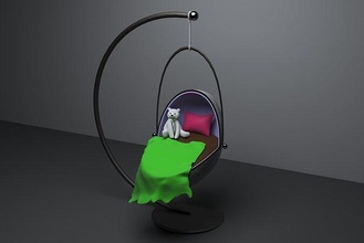 hanging chair furniture man art body retro house outdoor 3d print model - Mito3D