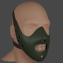 hannibal dozent maske 3d modell gesicht kunst mode kopf verkleidung roter drache helm 3d print model - Mito3D