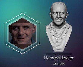 hannibal lecter herman sculpture art portrait statue man sculptures actor 3d print model - Mito3D
