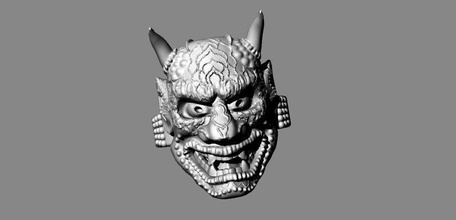 hannya maske ring energie kunst gesicht geheimnis schmuck ringe 3d print model - Mito3D