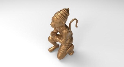 hanumaan ji indiano Dio hindi statua signore arte sculture 3d print model - Mito3D