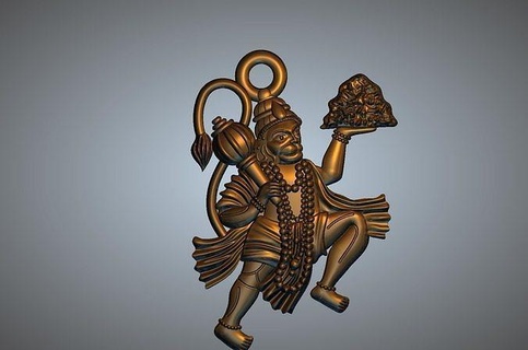 Hanuman ji 1 Hanuman Tanrı Hindu Artcam heykel heykel din dindar nesne Ganesha sanskritçe iyi bitirmek Hindugod Buda jesu Tanrı dindar Sanat Buda heykel 3d print model - Mito3D
