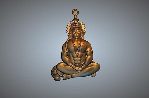 hanuman ji 2 hanumanji god hindugod statue demigod faun artcam ganesha shari religion sculpting buddha jesu deity religiou christian cathedral art 3d print model - Mito3D