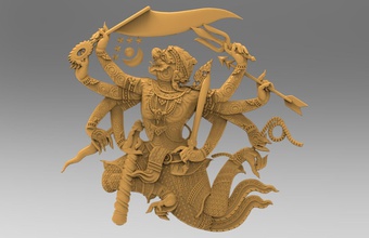 hanumarn ramayana darsteller kombinator hanuman indischer schauspieler affe kraftmonster kunst skulpturen 3d print model - Mito3D