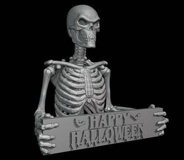 happy halloween - skeleton halloween horror skeleton ornament statue anatomy frame spooky house accessories horror house horror house  3d print model - Mito3D