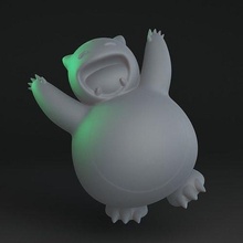 contento snorlax pikachu pokemon tcg nintendo anime colpire grasso lun scultura arte scansioni repliche 3d print model - Mito3D