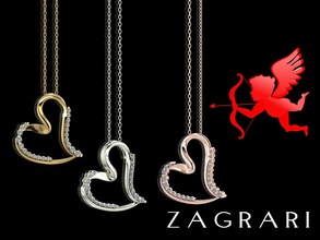 happy valentines bijoux de la conception l'amour or le diamant joyau pendentif occasion brillant gem pendentifs 3d print model - Mito3D