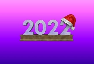 mutlu yıl 2022 heykel dekor yeni Noel Yıllar Noeller zamanı hobi kendin yap 3d print model - Mito3D