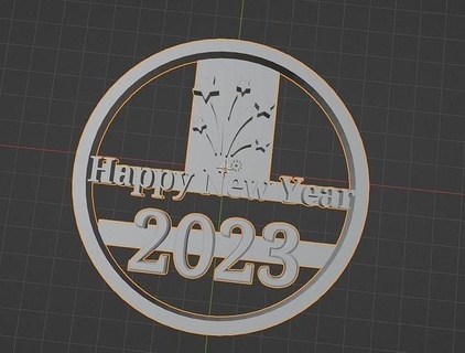 happy year 2023 cookie cutter cookies decorating cutters eve cupcakes sugar idea cut letters rangoli decorated chinese house kitchen dining 3d print model - Mito3D