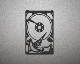 difícil dirigir parede arte disco rígido computador sinais logotipos 3d print model - Mito3D