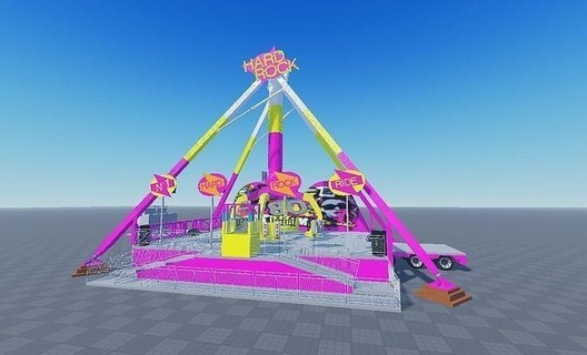 hard rock ride funfair amusement carnival park foraine hobby diy 3d print model - Mito3D