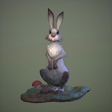 hare animal cartoon nature forest rabbit bunny pet anatomy stylized fantasy games toys other 3d print model - Mito3D