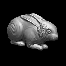 a hare rabbit 3dprint animal creature games toys 3d print model - Mito3D