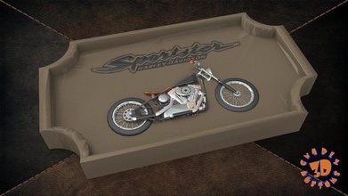 harley davidson sportster sign available zip files include crv3d games toys 3d print model - Mito3D