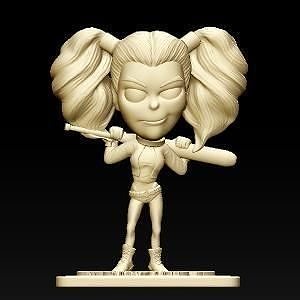 Harley Quinn suicídio pelotão filme personagem estatueta arte 3D print model - Mito3D