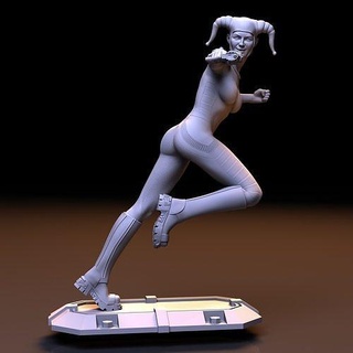 harley quinn - crazy girl love dc comics sculptures art 3d print model - Mito3D
