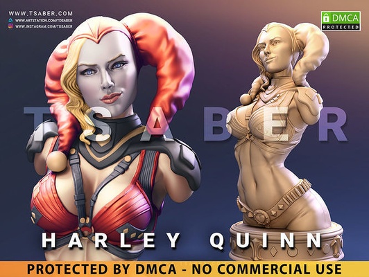 harley quinn fracasso dc histórias quadrinhos colecionáveis palhaço vilão batman história personagem escultura arte esculturas estátua 3d print model - Mito3D