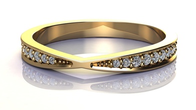 armonía bead set diamante anillo joyería joya lujo oro Boda Moda accesorio elegante imprimible libra esterlina plata belleza compromiso brillante diseño tiffany anillos 3d print model - Mito3D