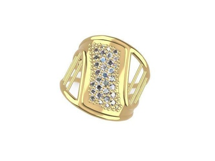 Harfe Ring stl Datei verifiziert Schmuck druckbar Silber Juwel Hochzeit Mode stilvoll modern Platin Diamant cad 3d Nocken Ringe 3d print model - Mito3D
