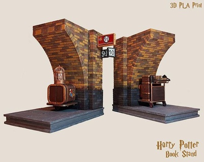 Harry çömlekçi kitap ayakta durmak Harrypotter standı Hogwarts hogwarts ekspresi ev dekor 3d print model - Mito3D