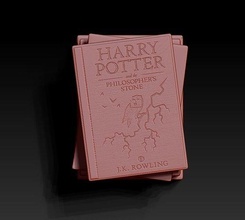 harry potter books sculpture statue figurine book harrypotter harrypotterbooks witchery spellbinder philosophersstone bloomsbury scholastic library knowledge models zbrush cover wizard hogwarts games toys game accessories 3d print model - Mito3D