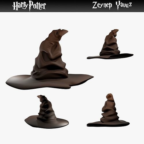 Harry alfarero clasificación sombrero imprimible 3d llavero harrypotter Seleccionador 3dprint esculpir película esculturas hogwarts magia Arte 3D print model - Mito3D