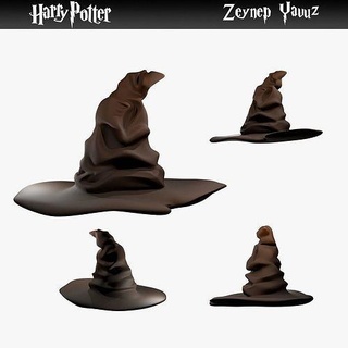 Harry çömlekçi sıralama şapka basılabilir 3d anahtarlık Harrypotter 3dprint şekil vermek film heykeller Hogwarts büyü Sanat 3d print model - Mito3D