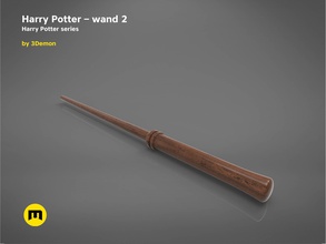 harry potter wand version 2 - wand2 voldemort dumbledore hermione ron hogwarts witch witchcraft mage magician magic witchery games wizardry toys 3d print model - Mito3D