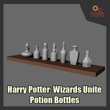 harry potter wizards unite - potion bottles harrypotter potions games toys game accessories 3d print model - Mito3D