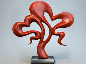harz skulptur abstrakt zahl 3d drucken druckbar statue figur porträt dekorativ innere stl stereolithograph paar lehm modell max kunst skulpturen 3d print model - Mito3D