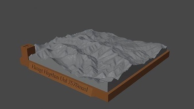 déteste hayran fils Montagne paysage volcan terrain environnement nature photogrammétrie élévation dem science 3d print model - Mito3D