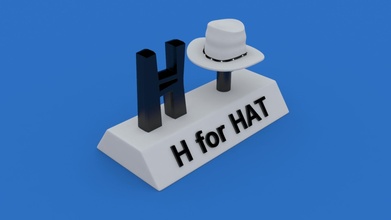 h hat model business conceptual designing 3d printable toy game learning education concept idea games toys 3d print model - Mito3D