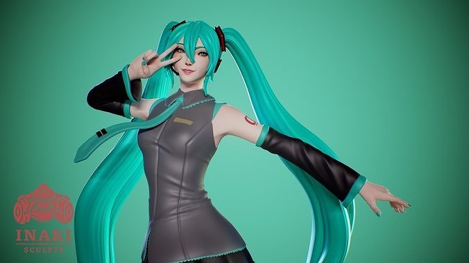 Hatsune Miku vocaloïde fanart figure Patreon anime statue Jeux jouets 3D print model - Mito3D