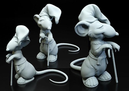 şapkacılar uyku faresi sıçan oyuncak baş karakter Giyim heykeller Yazdır şapka fare minyatürler figürinler anahtar kemer baston Fincan terlik hatıra takı Sanat 3d print model - Mito3D