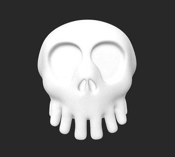 infestato dimora scheletro cranio Halloween spaventoso testa arte sculture disney 3d print model - Mito3D