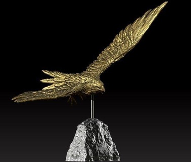 Falcão pássaro Águia animais cenário decoração estatueta estátua Caçando asa bico garra escultura pena pássaros falcão caçador arte esculturas 3d print model - Mito3D