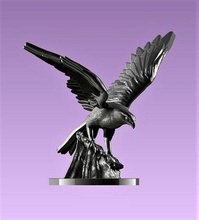falke adler figur tiere landschaft dekor statuette statue jagd flügel schnabel klaue skulptur königlich feder kralle vogel vögel jäger kunst skulpturen 3d print model - Mito3D