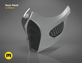 haze mask accessories cosplay face fight kombat mk mk21 mkx mortal ninja warrior games toys 3d print model - Mito3D