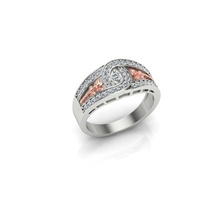hd-fein-Schmuck-knot-ring Schmuck gem ring Silber rosa Mode fein gold ebnen Zinken Krallen Ringe 3d print model - Mito3D