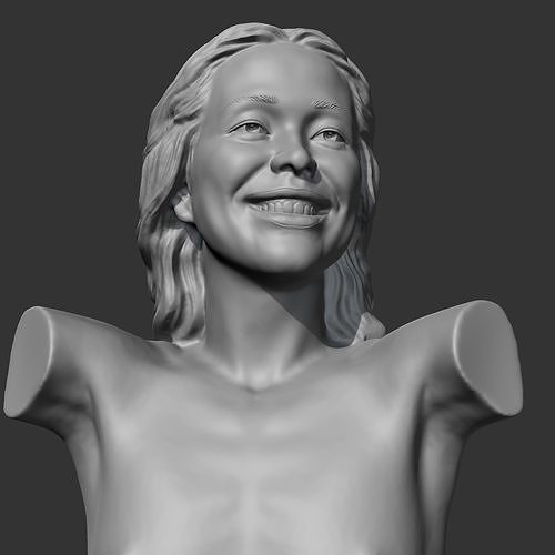 hd kız büst r 3d yazdır model karakter insanlar insan baş vesika kadın kadın devlet başkanı şirin adam heykel aktris sanat heykeller 3D print model - Mito3D