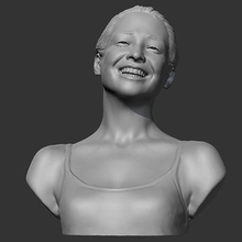 hd ragazza fallimento d 3d stampa modello carina donna femmina carattere umano testa ritratto figura cantante viso statua sculture arte scultura 3d print model - Mito3D