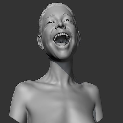 hd fille buste 3d impression modèle personnage humain tête portrait femme femelle visage président mignonne homme sculpture actrice art sculptures 3D print model - Mito3D