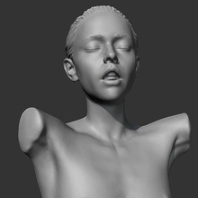 hd kız büst 3d Yazdır model Şirin Kadın kadın karakter insanlar insan baş Vesika şekil şarkıcı heykel Sanat heykeller 3d print model - Mito3D