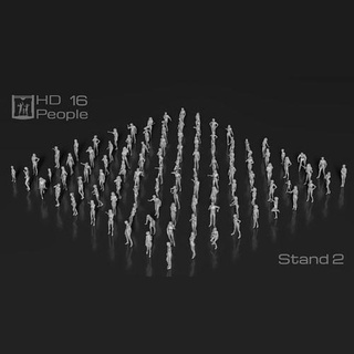 hd people 16 stand 2 print pose position crowd human crowds standing art sculptures 3d print model - Mito3D